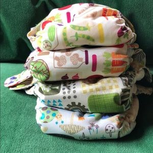 Lot of four Simplex blueberry cloth diapers